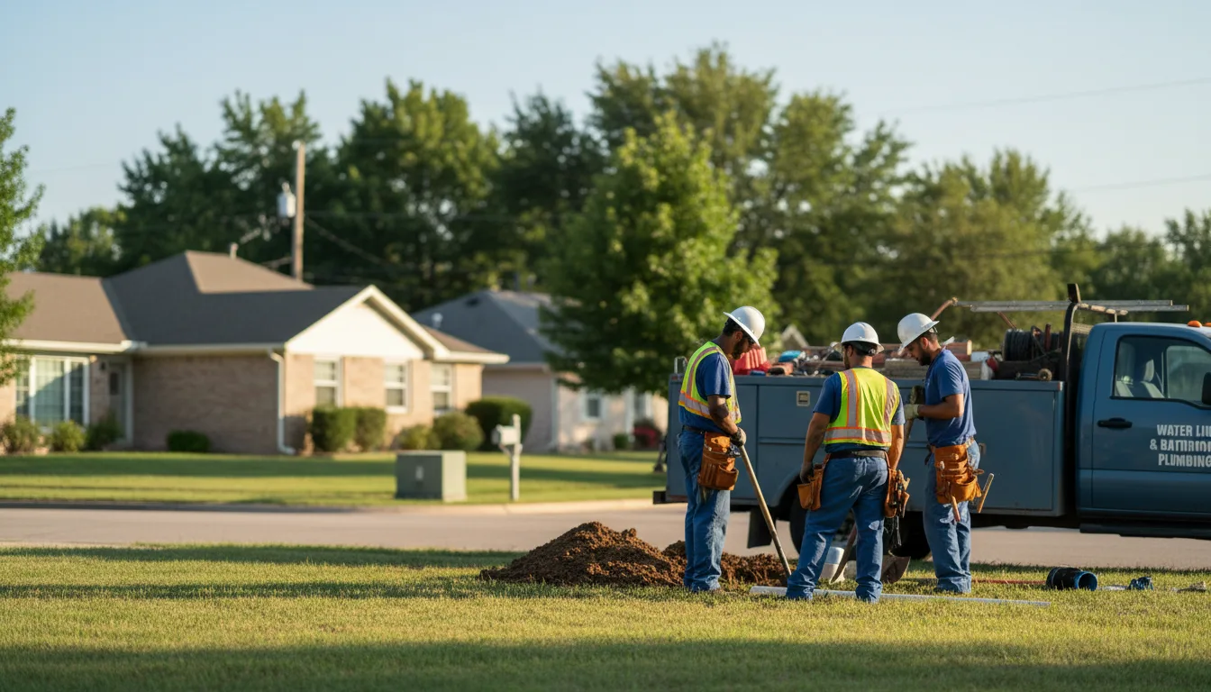 Residential water line and bathroom plumbing service in Fillmore, IL